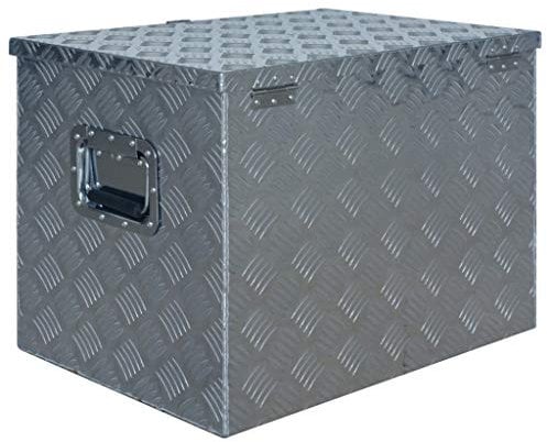 Festnight Cassetta Porta Attrezzi in Alluminio,Scatola in Alluminio,Baule Metallo 610x430x455 mm