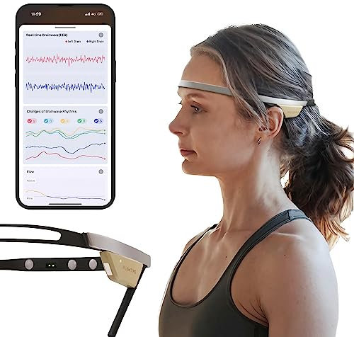 Flowtime Biosensing Meditation Stirnband mit Herzfrequenz und Gehirnwellensensoren, um Achtsamkeit einfacher und besser zu erreichen für fortgeschrittene und neue Meditatoren