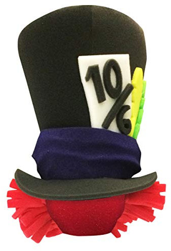 Horror-Shop Dunkler Hutmacher Schaumstoff Hut als Kostüm Accessoire für Halloween und Karneval