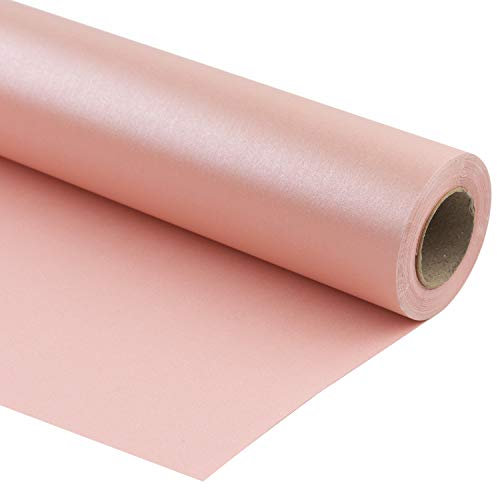 RUSPEPA Rosa Mattes Geschenkpapier - 81,5 Quadratfuß - Einfarbiges Perlglanzpapier Perfekt Für Hochzeits-, Geburtstags-, Weihnachts- Und Babypartygeschenke - 76 cm X 10 m