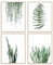 A ART·ZONE Botanische Drucke Poster Wand Dekor für Wohnzimmer, Pflanzenmalerei 8x10 Poster Leinwand Drucke Ungerahmte Satz von 4, Blatt Wandkunst Pflanzen Drucke