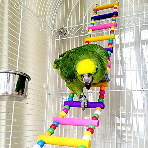 Wonninek Vogel Papagei Spielzeug Leitern Schaukel Kauspielzeug Hängendes Haustier Vogelkäfig Zubehör Schaukel Spielzeug für kleine Sittiche Nymphensittiche, Lovebirds, Conures, Aras