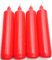 Ebersbacher Wachswaren Adventskerzen im Beutel, 4 Stück in verschiedenen Größen und Farben, Weihnachtskerzen, apog-Versand (Ø 23 x H 130mm, rot, unparfümiert)