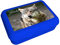 CreaDesign, Kinder Brotdose, Lunchbox, Vesperbox blau mit Fächern Einsatz, ideal für Kita, Kindergarten und Schule, Wolf, 13,9 x 19 x 7 cm, Volumen 1 Liter