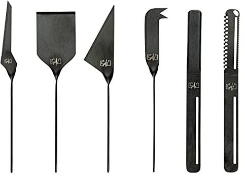 Style de Vie Käsemesser- & Buttermesser set, 6-teilig, Schwarz