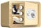 Tresor Safe Kleines Haus Tresore, Feuerfester Stahlschrank,Mechanischer Passwort-Safe,Hotel/Bank,4 Farben,Höhe 25 Cm/30 Cm (Farbe : Gold, Größe : 30cm)