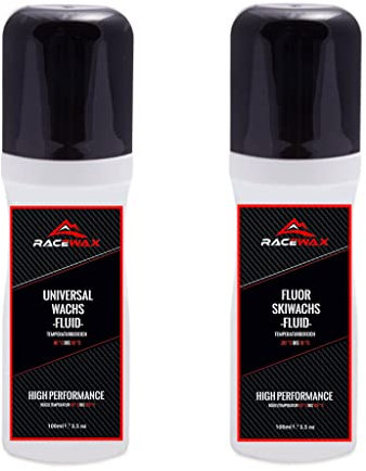 RaceWax Doppel-Pack fluoriertes Universal Skiwachs Wax flüssiges Spezialgleitwax Fluor