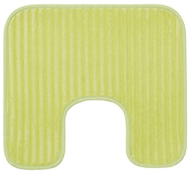 Gözze - Alfombrilla de WC antideslizante y suave en forma de U, Poliéster, 50 x 45 cm - Verde lima