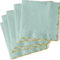 Unique 16073 Papierservietten, 16,5 cm, Folie, gewellt, Pastellblau, 20 Stück (1 Stück), hellblau
