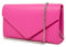 Pochette fucsia ecopelle a busta mano Clutch bag da donna cerimonia borsa piccola borsetta con tracolla catena sera signora matrimonio comunioni Ecopelle Fuxia