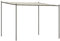vidaXL Pavillon, Gartenpavillon Überdachung Stahlrahmen, Pergola Vordach für Terrasse Garten, Partyzelt Sonnnenschutz, Weiß 3x3m 180g/m² Stoff Stahl