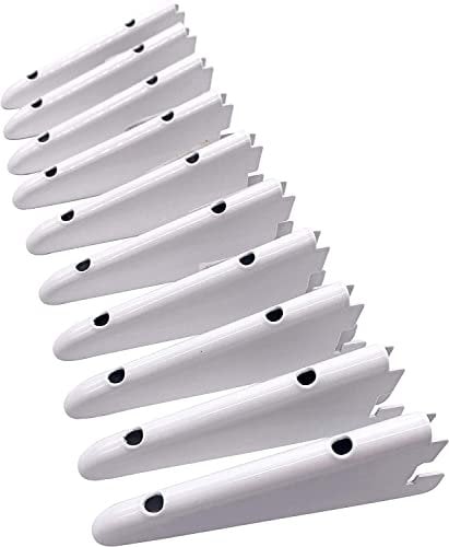 My Shopfittings Twin Slot Shelving White Or Chrome Uprights, Brackets Adjustable Strong Rack Wall Shelf Pack of 10 (WHITE, 12CM OR 120MM)