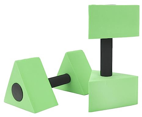 Mancuerna Flotante Agua, Equipo Ejercicio Piscina, Mancuernas Espuma, Mancuerna Triangular Resistencia Al Agua, Juego Mancuernas Ejercicio Acuático Deportivo para Natación, Fitness (Pasto verde)