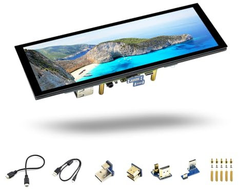 LUCKFOX 7.9-inch HDMI Touchscreen LCD Display, 400(H) x 1280(V) Pixels IPS Screen, 60Hz Computer Monitor, for Raspberry Pi OS/Ubuntu/Jetson Nano/PC Windows 11/10/8.1/8/7