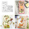 Sredwtk Eichhörnchen Herbst Stanzschablonen und Stempelset,Stempel und Stanzen Set,Silikonstempel und Stanzen Set,Clear Stamp und Stanzschablone Für DIY Scrapbooking Fotoalbum Dekor Karten