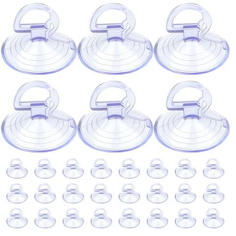 30PCS Car Windshield Suction Cup, Suction Cup for Sun Shade, Car Glass Windshield Sunshade Suction Cups, PVC Sucker Automotive Glass Suction Cup Suitable for Windows, Windshield, Kitchen, Bathroom