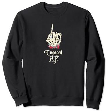 Bague de main gothique avec tête de mort et roses Sweatshirt