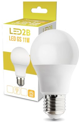ekobi LED Glühbirne LED2B E27-Sockel GS 11W 1050lm Birne, nicht dimmbar, Lichtverteilungswinkel: 270 Grad LED-Ersatz für eine Glühbirne 230 V 50Hz (Warmweiß (3000K), 1 Stück)