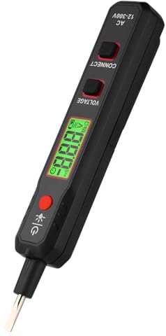 CGEAMDY Durchgangsprüfer Voltmeter Digital Pen Multimeter, Spannungsprüfer AC/DC Spannungstester, 12V-300V Spannungstester und Durchgangsprüfer Phasenprüfer Maßnahmen