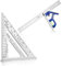 WORKPRO Anschlagwinkel 300 mm & Dreieckiger Zimmermannswinkel 180 mm, Winkelmesser, Aluminiumwinkel Set mit Wasserwaage für Heimwerker, Tischlerarbeiten und Zimmerei