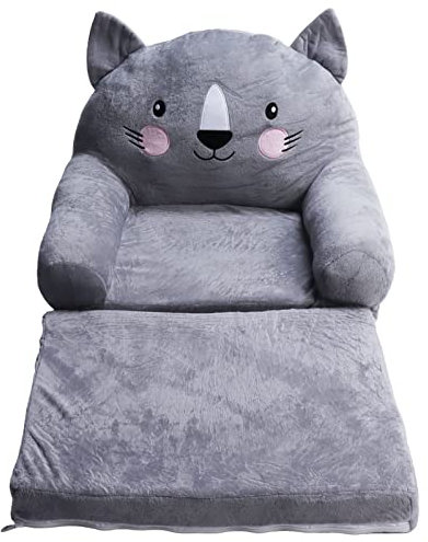 Riuulity Kleinkind Stuhl Sofa Mädchen Kinder Faul Grau Sitz Stil Klappsofa Bett Couch Sofas (2 Schichten)