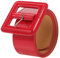 AOKWAWALIY Cintura Donna Cintura In Pelle Verniciata Retro Grandi Cinture Con Fibbia Quadrata Casual Cintura Per Vestito, rosso, 104.50X8.00X0.50CM