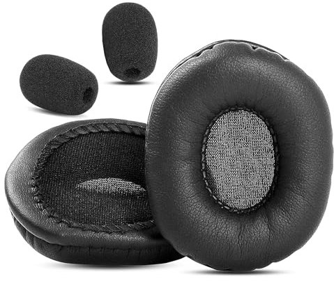 PC8 Cuscini di Ricambio per Cuffie Compatibile con Sennheiser PC8 PC7 PC5 PC3 PC2 PC131 Mono USB Headsets Cuscini Premium con Pelle Proteica Morbida/Schiuma Memory Foam