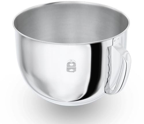 Ciotola in acciaio inox 7QT per mixer Kitchenaid, ciotola di ricambio per mixer da cucina con manico da 7 QT, lavabile in lavastoviglie.