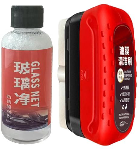 Film Oléophobe Pour Vitres D'automobiles | 120ml Automotive Oil Film Cleaning Brush | Dissolvant De Film D'huile De Verre Automobile | Brosse De Nettoyage De Film D'huile Automobile Multifonctionnelle