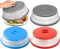 Cubierta de Alimentos de Microondas, 3 Piezas Colador Plegable Tapa para Microondas Plegable con Orificio de Vapor Tapa Microondas Plegable Canasta de Filtro de Frutas Verduras, 3 Colores