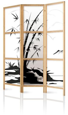 framed concept - Paravent Raumteiler aus Holz 135x172 cm, 3-teilig, einseitig, im orientalischen Stil
