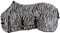 Marengos - Fliegendecke Zebra – feinmaschige Pferdedecke mit Bauch- & Schweiflatz – Schutz vor Insekten – mit Gehfalte & doppeltem Frontverschluss – Outdoor-Pferdedecke – 95 cm