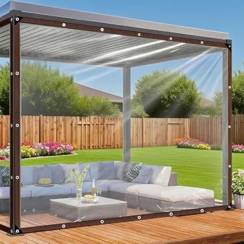Durchsichtige Plane Mit Ösen, 2M X 3M wasserdichte Abdeckplane, Transparente Plane Für Gartenmöbel Pflanzen Gewächshaus Pet Hutch Dach, Inklusive 5M Seil Und 4 Ballon Spannbänder