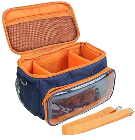Raweao Tragetasche für Tonies, Tasche für Toniebox/Tonie Aufbewahrung mit Schultergurt & Griff, Reise Tasche für Tonies Hörfiguren & Zubehör Aufbewahrung (Blau)