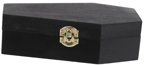 TOYANDONA Kleine Hölzerne Haustier Urne Sargform Schwarze Tierbestattungsbox Gothic Andenken Und Halloween Dekoration Vielseitige Schmuck Und Süßigkeitenbox