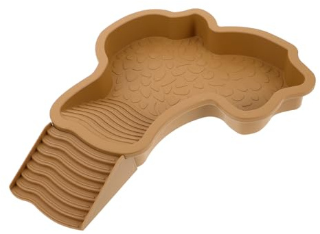 YARNOW Bañera para Tortugas Piscina de Baño con Rampa Externa y Plataforma de Descanso para Reptiles Hábitat Acuático