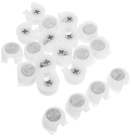 DOITOOL 20 pezzi per Mobili Supporto Mensola e Fissaggio Armadio in Ferrolega e Plastica Connessione Robusta per Ripiani Divisori e Pannelli in Mobili Moderni