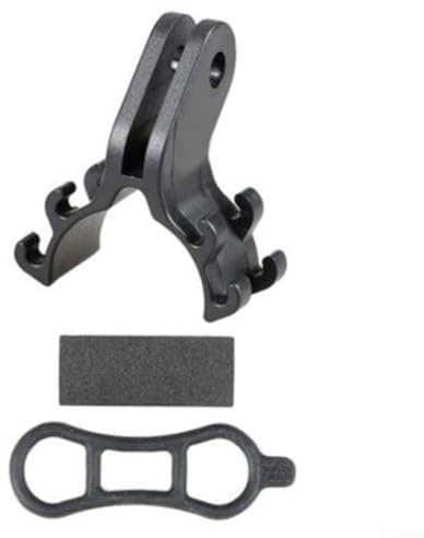 Zilimontt Flashlight and Stopwatch Mount Bracket with Adjustable Silicone Strap, Lightweight Plastic Clip Holder for Cycling Lights and Cameras, Compatible with(B)