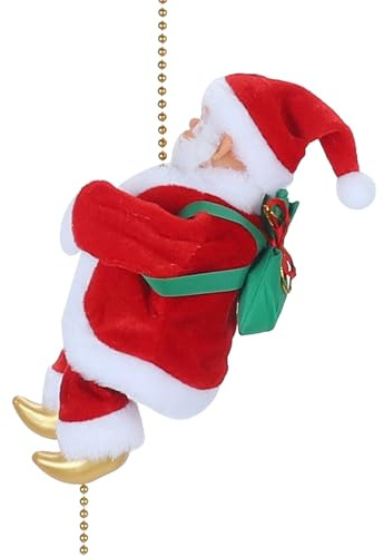 Décoration de Noël grimpante, Père Noël, Père Noël, électrique, décoration à suspendre, décoration d'intérieur (multicolore, taille unique)