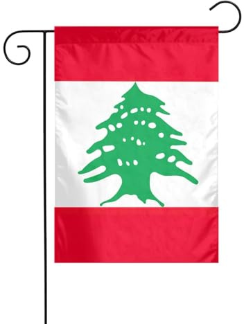 Bandera de Líbano con estampado de bandera de Líbano, banderas de jardín de doble cara, decoración de césped de Navidad para patio exterior