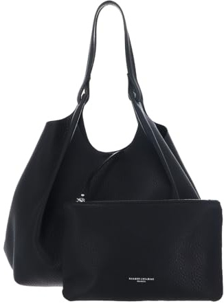 Gianni CHIARINI Leder Shopper Schultertasche Dua Shopping Bag Nero schwarz