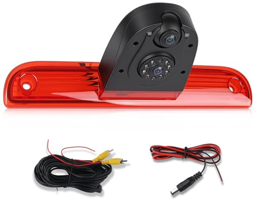 SIXWIN 720P Rückfahrkamera mit Bremsleuchte, Auto Rückfahrkamera für Fiat Ducato 2006-2018 | Peugeot Boxer 2006-2018 mit Dual-Kamera, 140° Weitwinkel, IP67 wasserdicht, Nachtsicht mit Infrarotlichtern