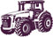 Samunshi® Wandtattoo Trecker Traktor 40 x 28cm aubergine