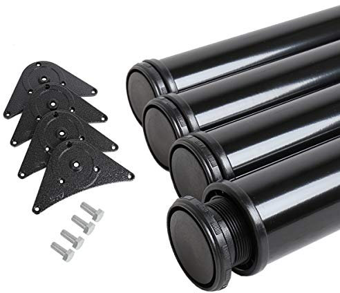 GTV Tischbeine Höhe 710mm ø 60mm Schwarz im 4er Set