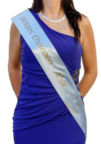 Schärpe für sie oder ihn mit Ihrem individuellen Aufdruck in vielen Farben und für jeden Anlaß: JGA, Baby-Shower, Silber-Hochzeit, die Nr. 1 in Qualität und Individualsierung, Farbe:babyblau