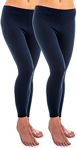 HERMKO 1720 2er Pack Damen Legging aus 100% Bio-Baumwolle, Legging