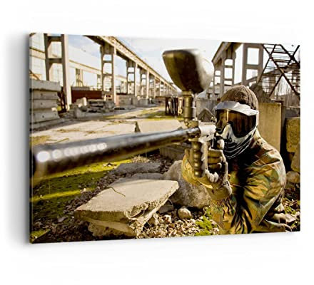 ARTTOR Leinwandbild 100x70cm Wandbild Menschen Militär - 0140