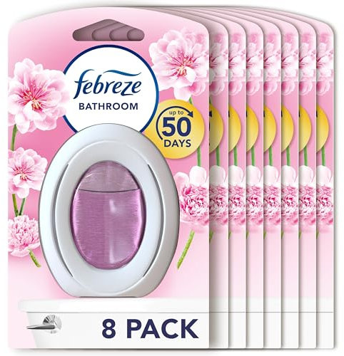 Febreze Bathroom Air Freshener, Odour Fighter, Blossom & Breeze, Febreze Air Fresheners, 8 Items