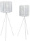 Present Time 2 Cache-Pots sur Pieds en métal Mesh - Blanc