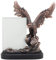 Ebros Patriotische American Bald Eagle mit ausgebreiteten Flügeln auf Cliff Fels, galvanisiert, Bronzefigur mit Sockel aus Kunstharz, Fotorahmen